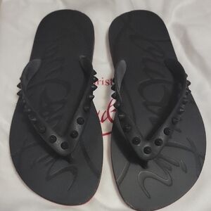 Christian Louboutin Studded Flip Flops